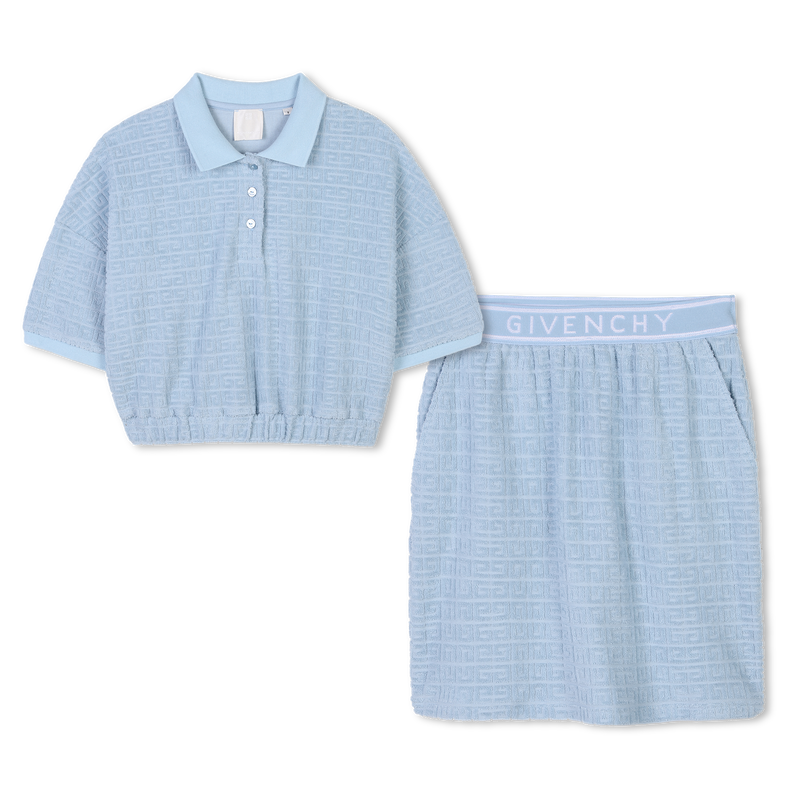 Jacquard polo shirt and skirt GIVENCHY 
                    GIRL
