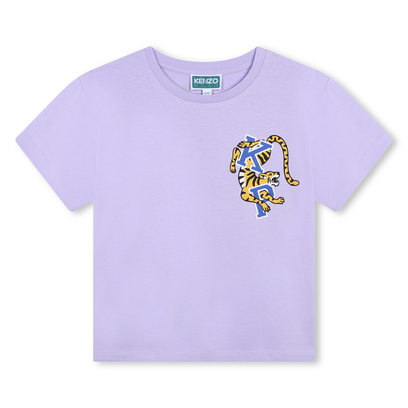 Short-Sleeved Cotton T-Shirt KENZO KIDS 
                    GIRL