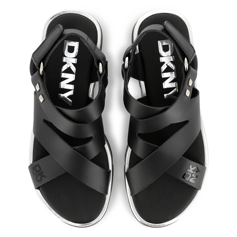 Leather Velcro sandals DKNY 
                    GIRL