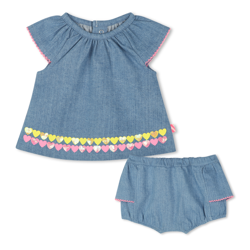 Denim set with frills BILLIEBLUSH 
                    GIRL