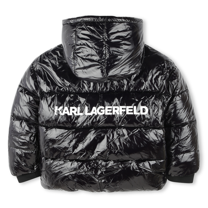 Shiny Water-Repellent Jacket KARL LAGERFELD KIDS 
                    GIRL