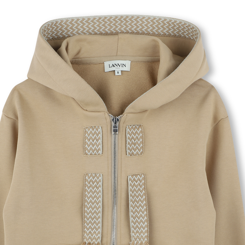 Fleece zip-up sweatshirt LANVIN 
                    BOY