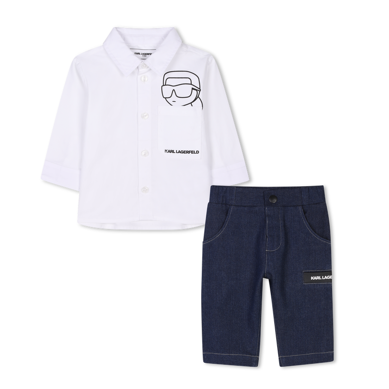 Shirt and trousers set KARL LAGERFELD KIDS 
                    BOY