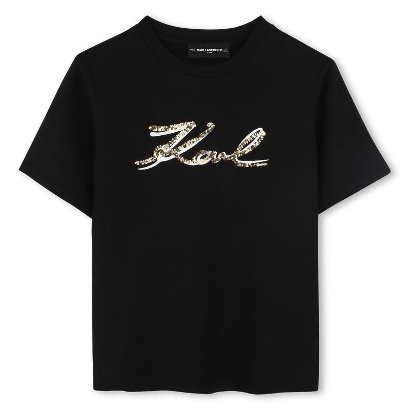 T-shirt with sequins KARL LAGERFELD KIDS 
                    GIRL