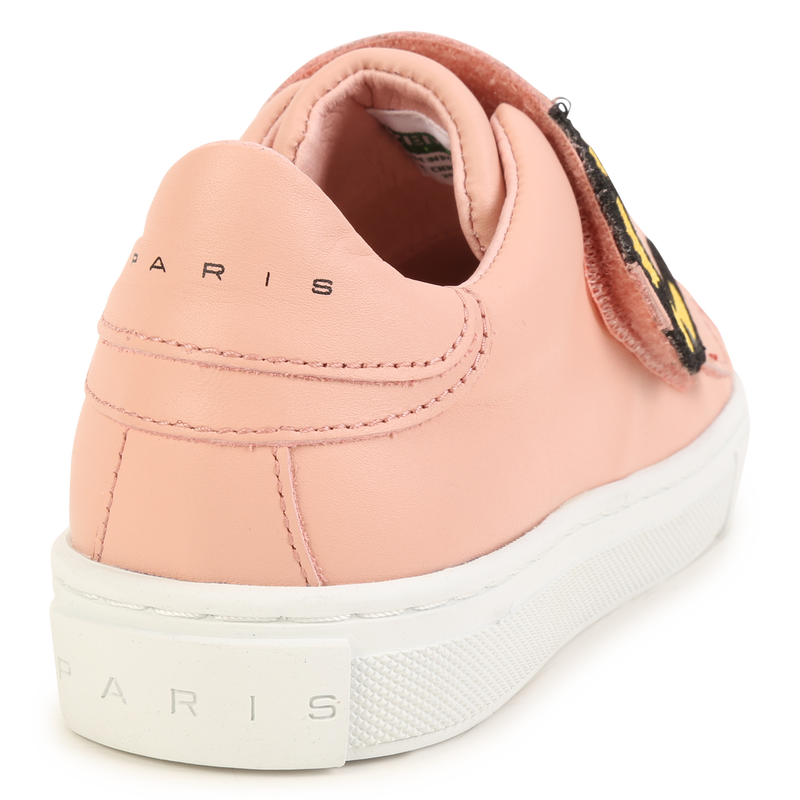 Embroidered leather sneakers KENZO KIDS 
                    UNISEX