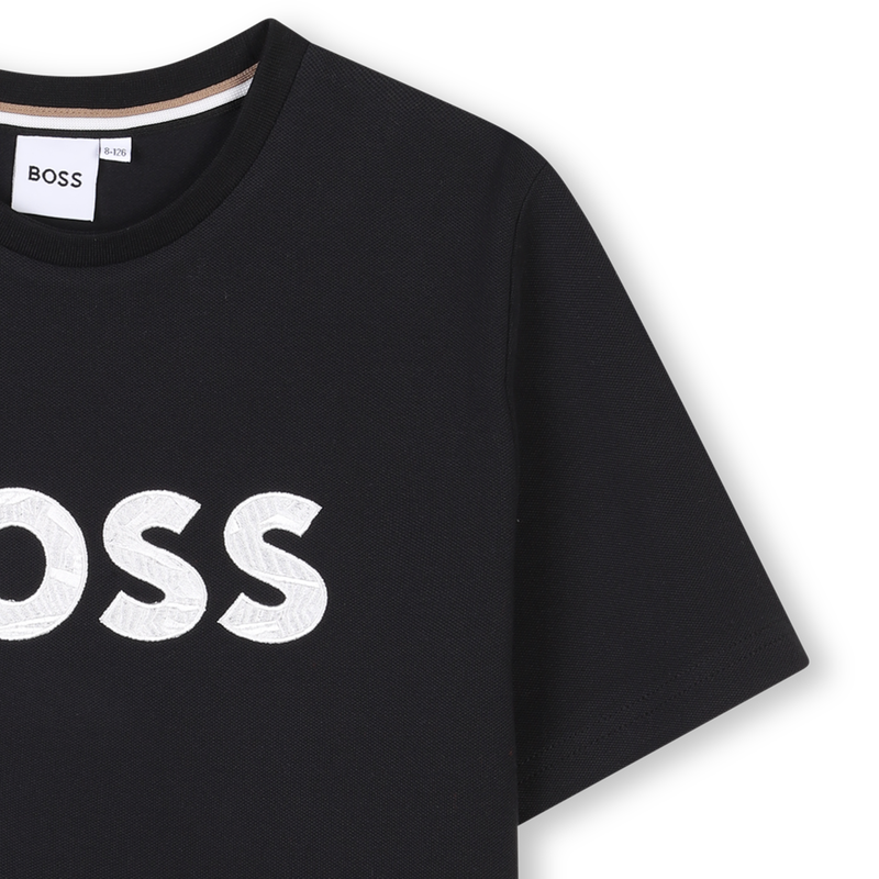 Embroidered cotton T-shirt BOSS 
                    BOY