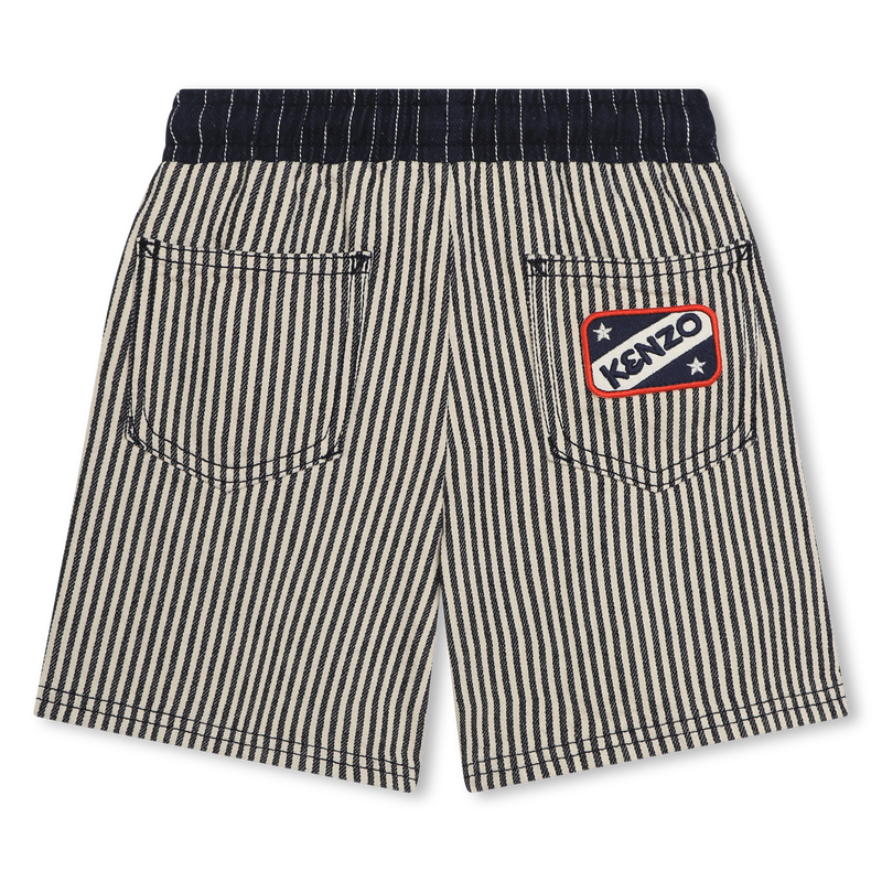 Striped denim Bermudas KENZO KIDS 
                    BOY
