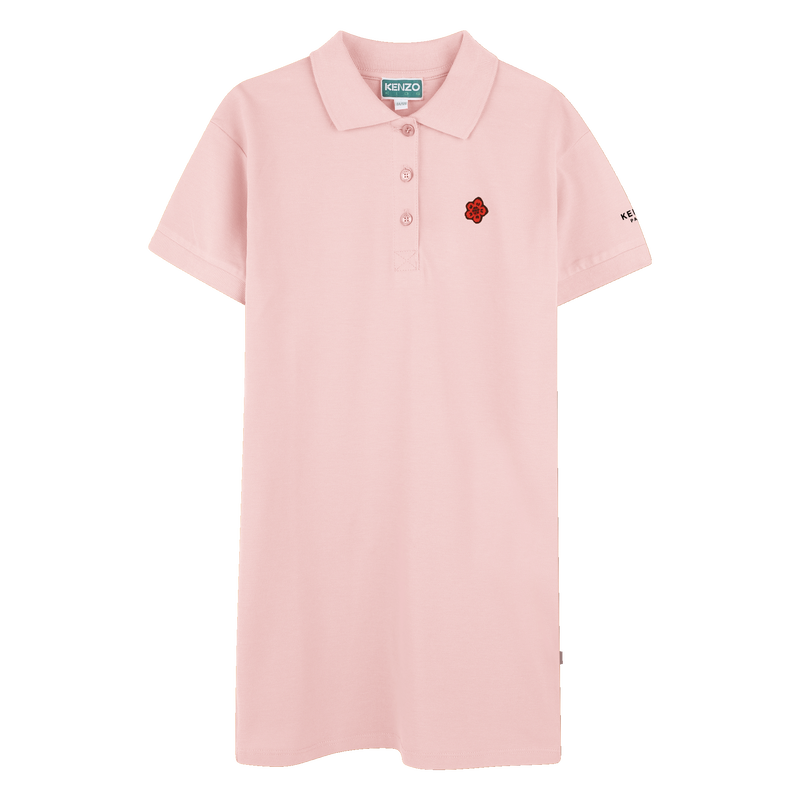 Polo collar dress with badge KENZO KIDS 
                    GIRL