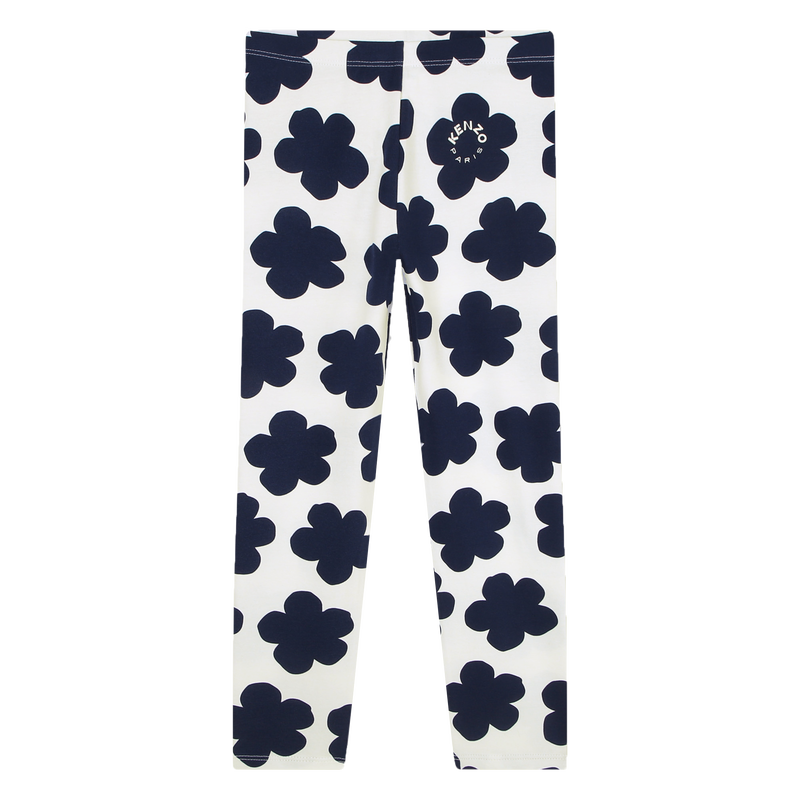 Printed cotton leggings KENZO KIDS 
                    GIRL