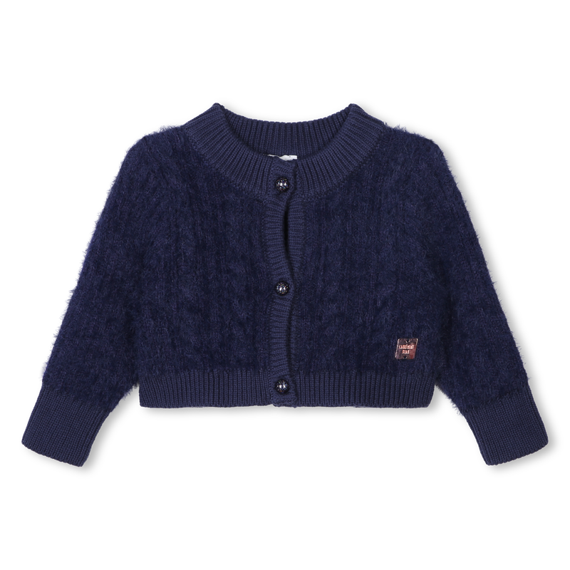 Decorative Knitted Cardigan CARREMENT BEAU 
                    GIRL