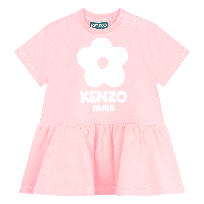 Short-sleeved cotton dress KENZO KIDS 
                    GIRL