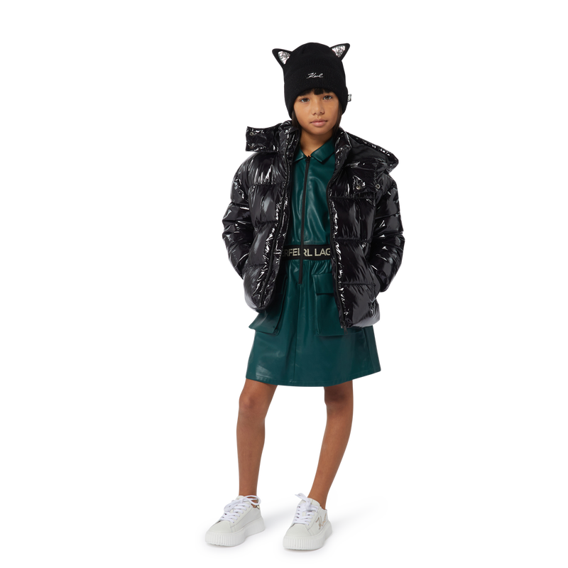 Cat-Ear Metallic Beanie KARL LAGERFELD KIDS 
                    GIRL