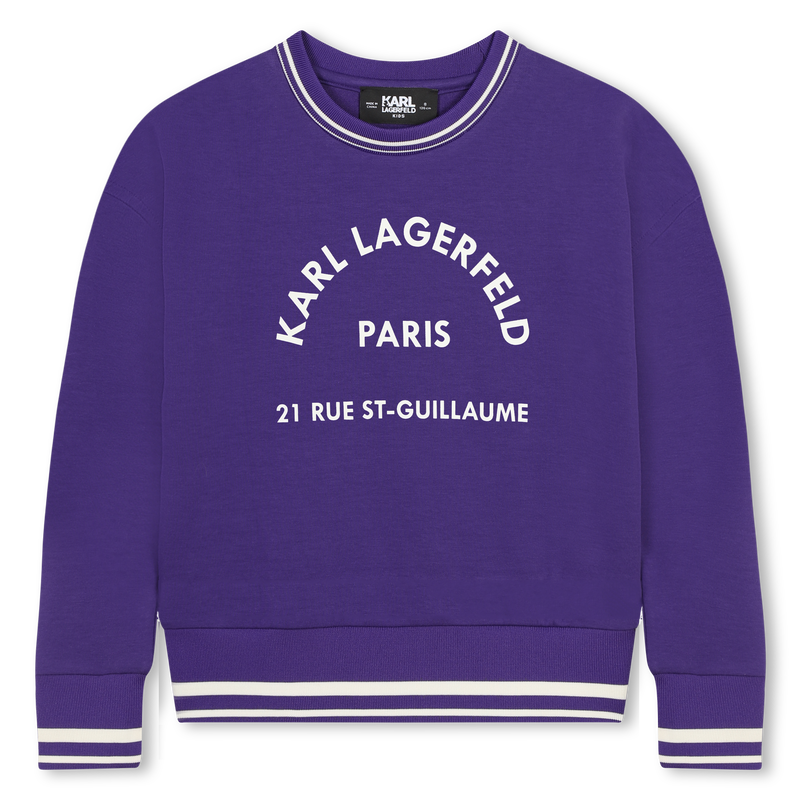 Address Graphic Sweater KARL LAGERFELD KIDS 
                    GIRL