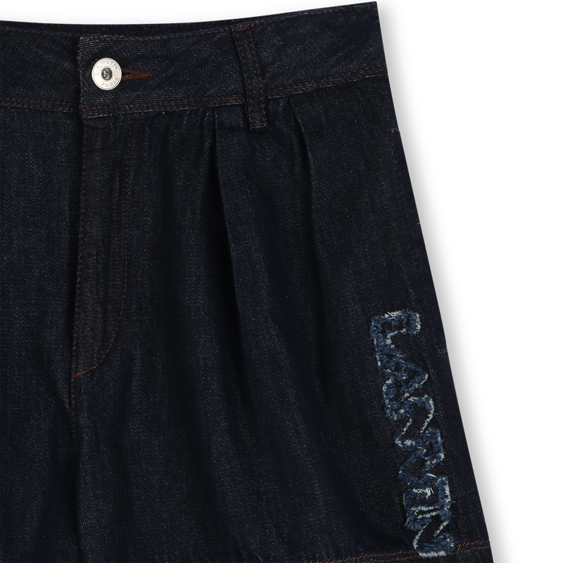 Denim shorts with logo LANVIN 
                    GIRL