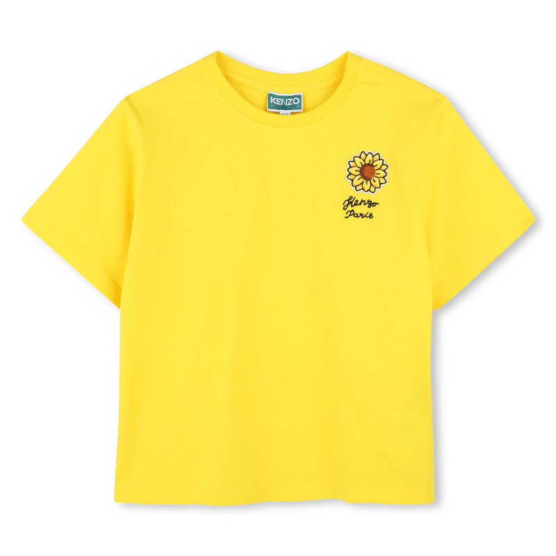 Embroidered T-shirt with patch KENZO KIDS 
                    GIRL