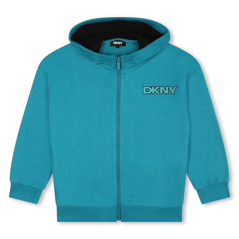 Hooded Fleece Cardigan DKNY 
                    UNISEX