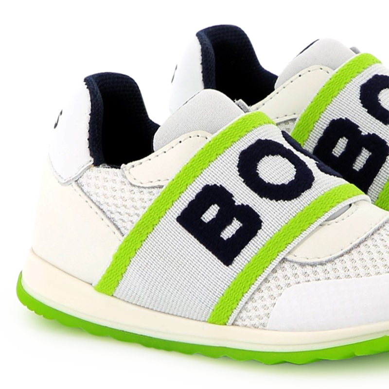 Leather and mesh sneakers BOSS 
                    BOY