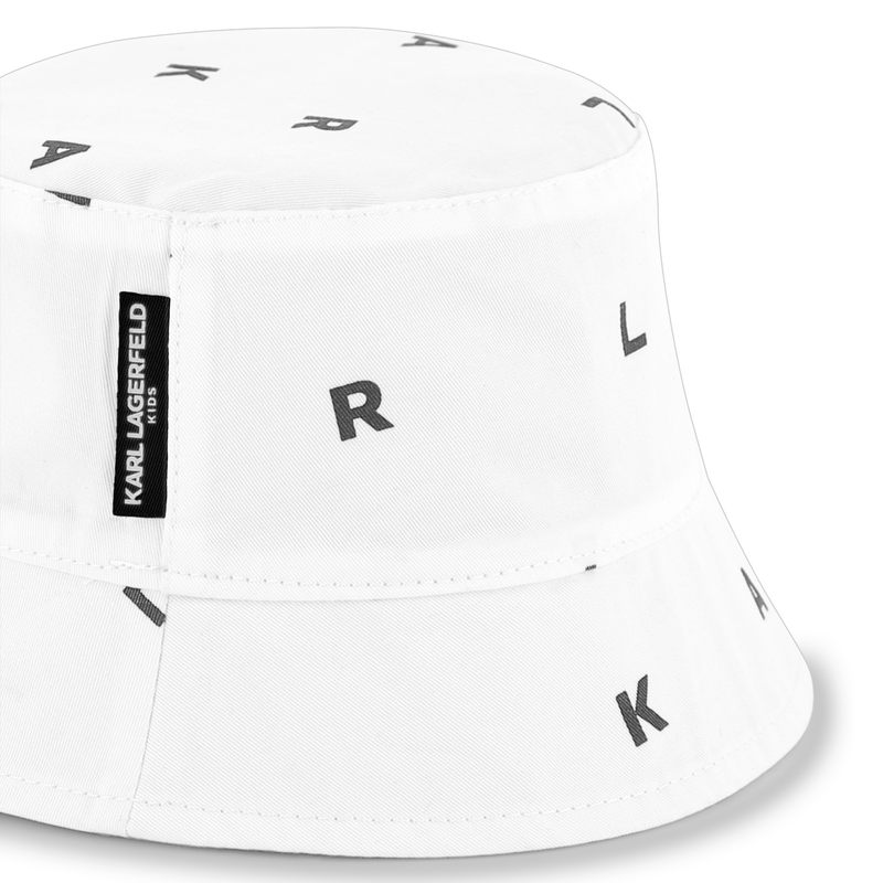 Reversible twill bucket hat KARL LAGERFELD KIDS 
                    BOY