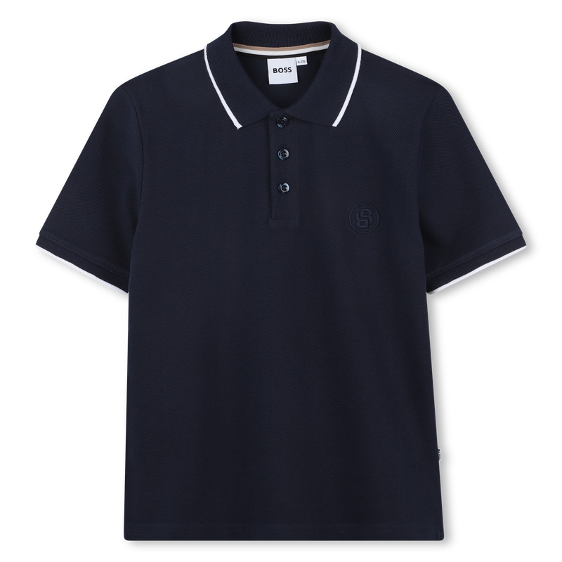 Straight cotton polo shirt BOSS 
                    BOY