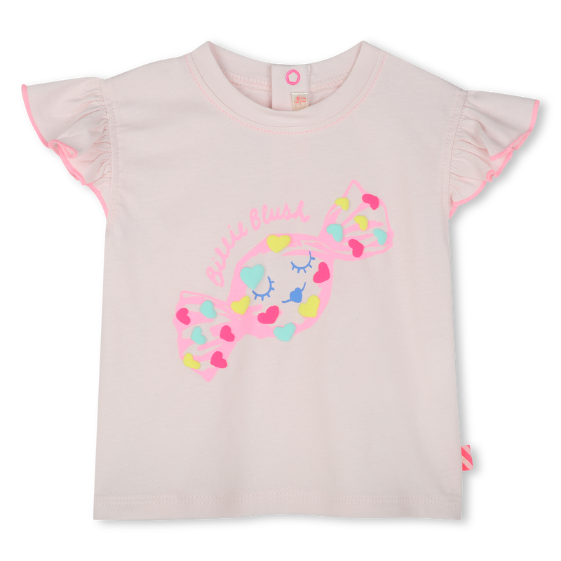 Cotton press-stud T-shirt BILLIEBLUSH 
                    GIRL