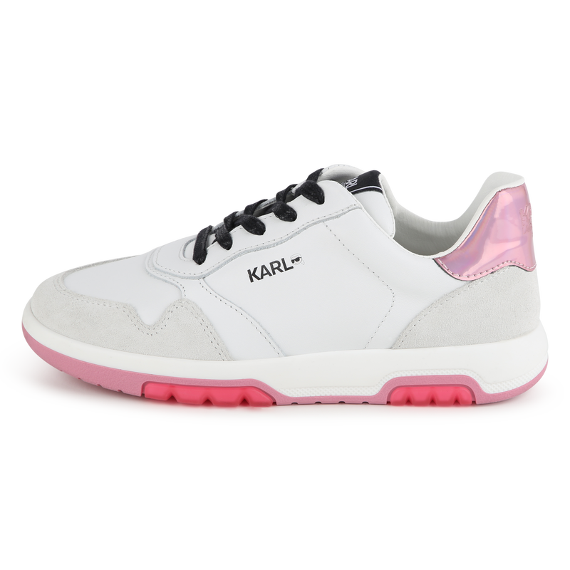Low-Top Leather Sneakers KARL LAGERFELD KIDS 
                    GIRL
