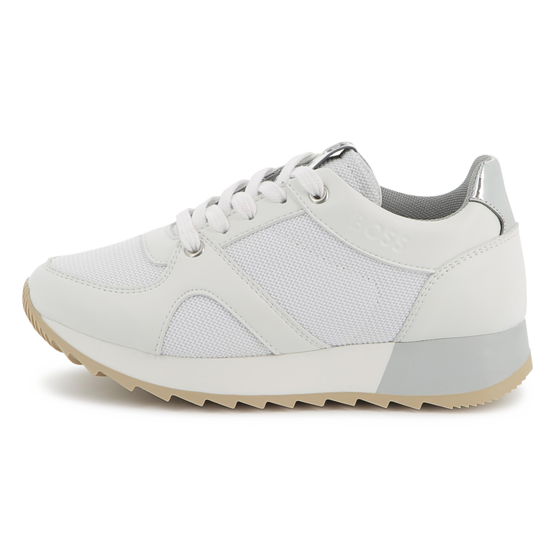 Dual-fabric lace-up sneakers BOSS 
                    GIRL