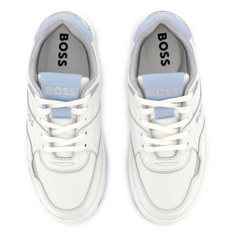 Lace-up dual-fabric sneakers BOSS 
                    GIRL