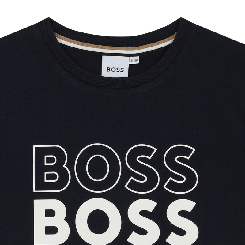 Cotton round-collar T-shirt BOSS 
                    BOY