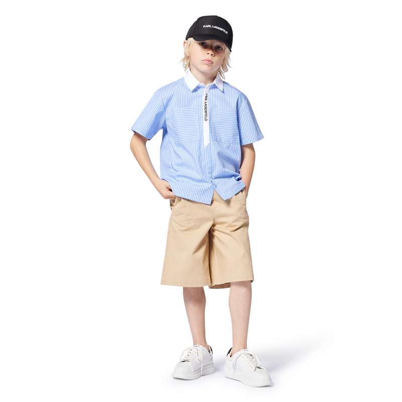 Twill Bermuda shorts KARL LAGERFELD KIDS 
                    BOY