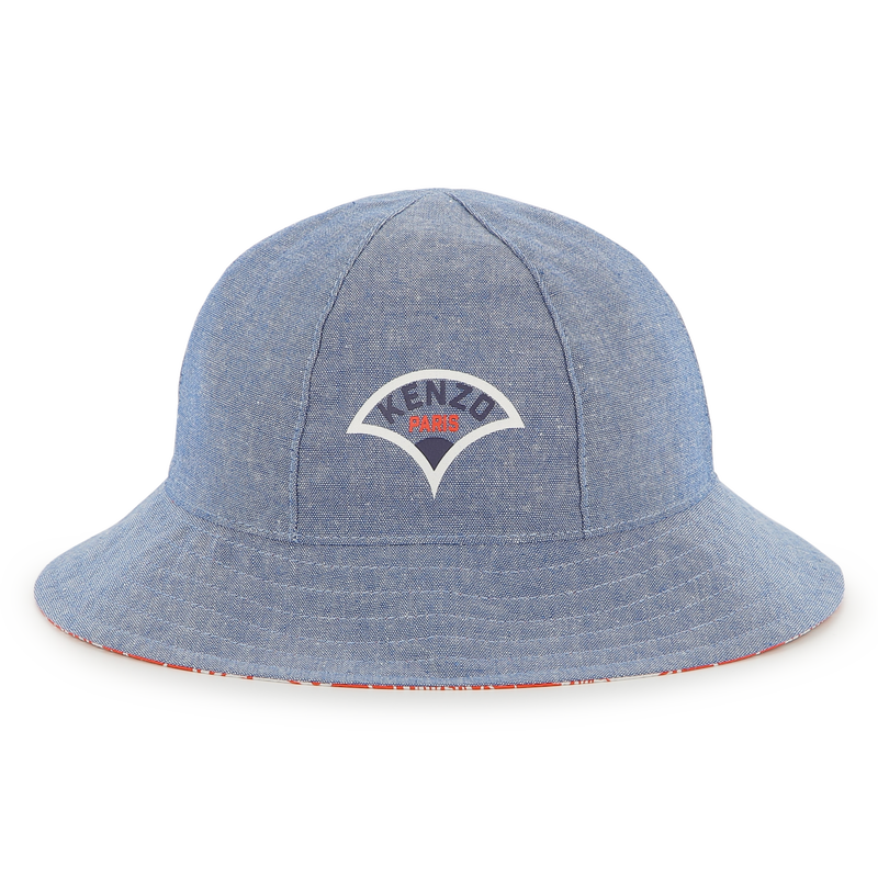 Reversible cotton bucket hat KENZO KIDS 
                    UNISEX
