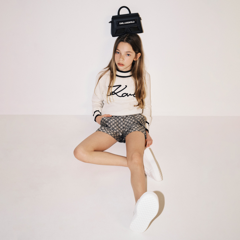 Embroidered Signature Sweater KARL LAGERFELD KIDS 
                    GIRL