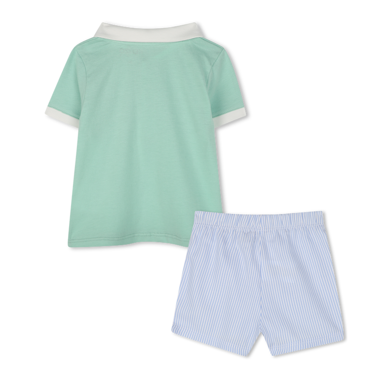 Cotton polo shirt and shorts KENZO KIDS 
                    BOY