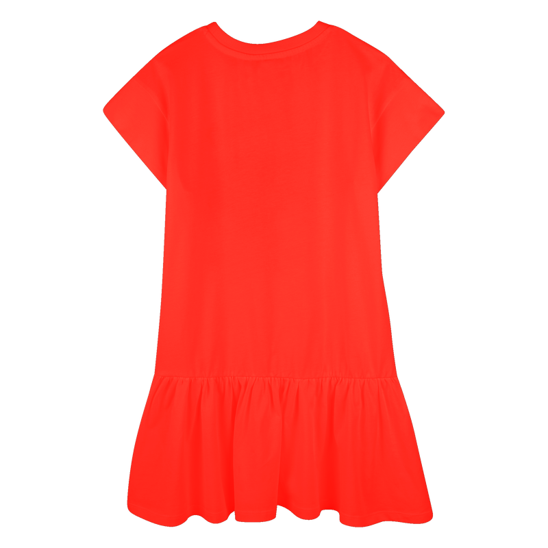 Logo print dress with ruffle KENZO KIDS 
                    GIRL