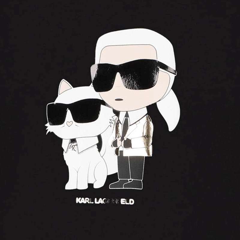 Karl-And-Choupette Graphic Tee KARL LAGERFELD KIDS 
                    GIRL