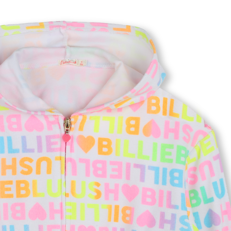 Zipped terry cloth hoody BILLIEBLUSH 
                    GIRL