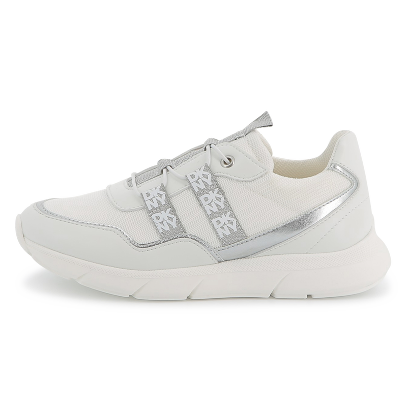 Two-material lace-up sneakers DKNY 
                    GIRL