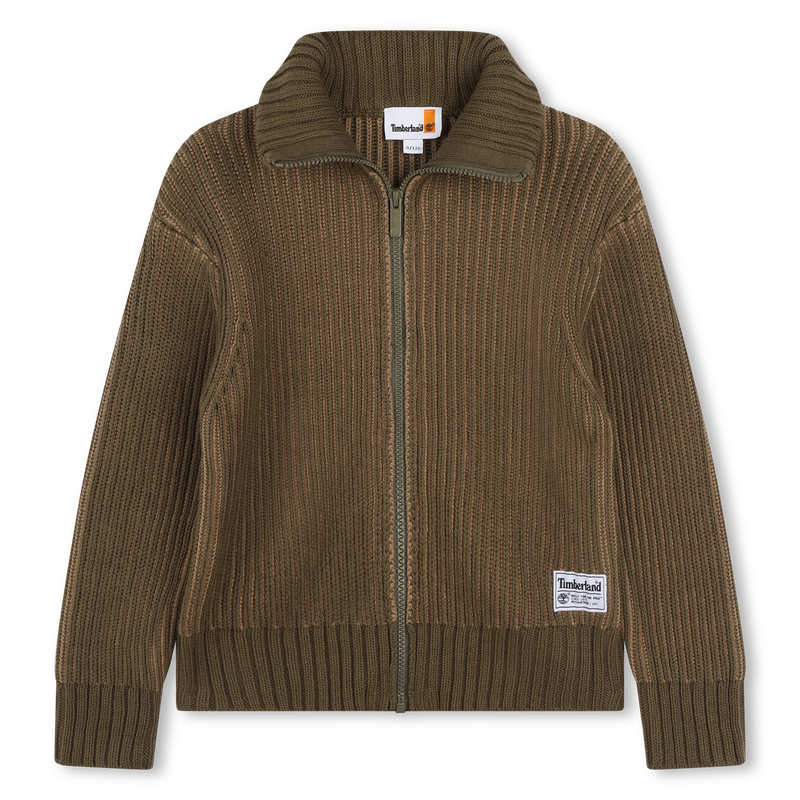 Zip-Up Knit Cardigan TIMBERLAND 
                    BOY