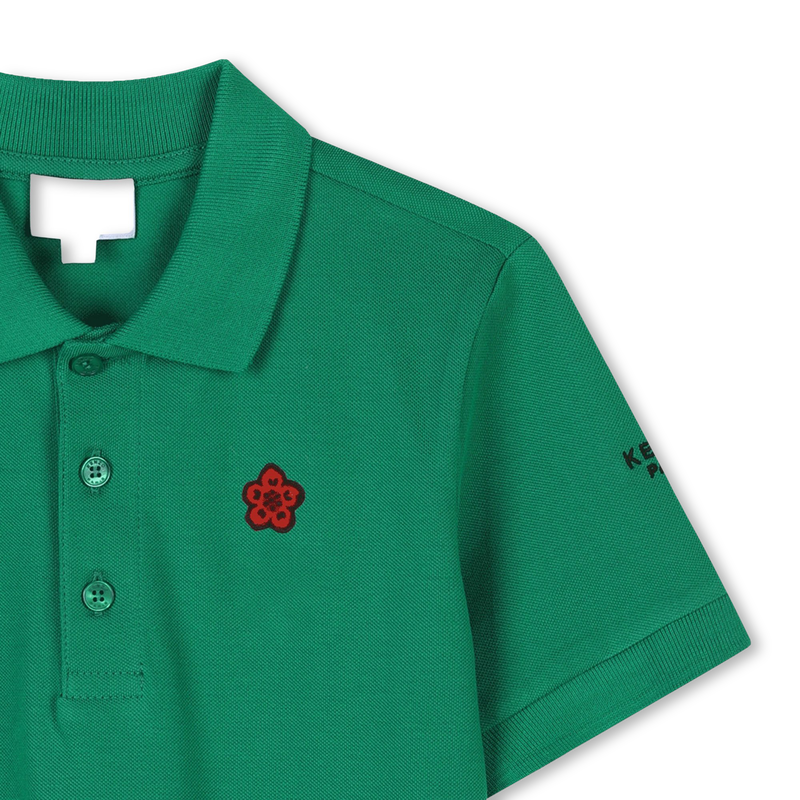 Polo with patch and embroidery KENZO KIDS 
                    UNISEX