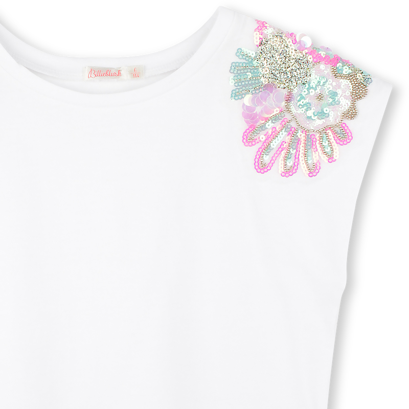 T-shirt with shoulder sequins BILLIEBLUSH 
                    GIRL