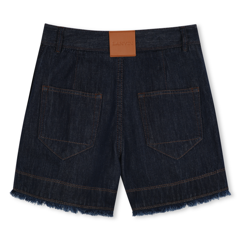 Denim shorts with logo LANVIN 
                    GIRL