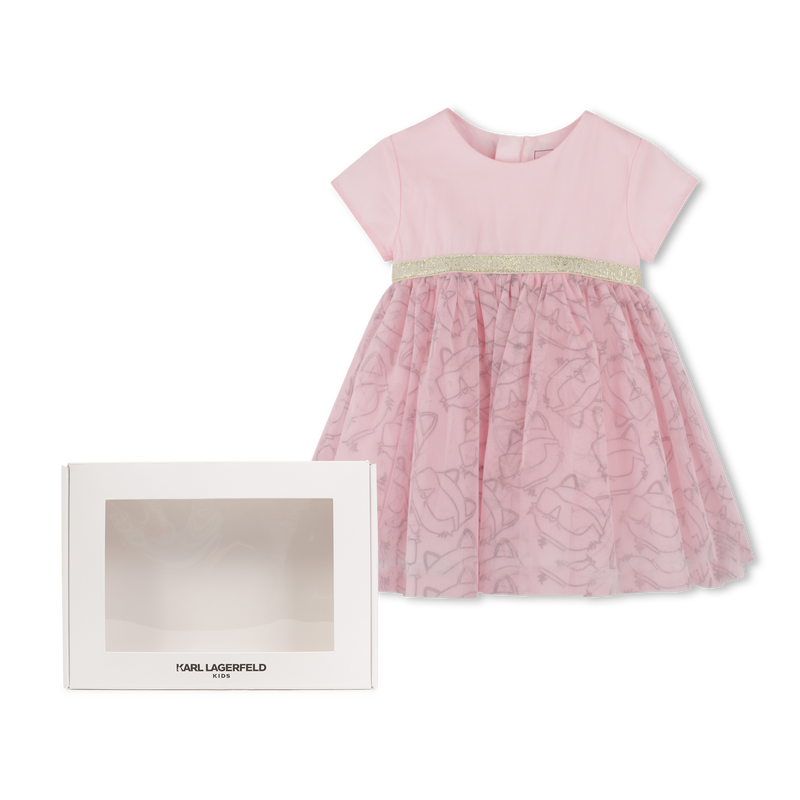 Formal dress with print KARL LAGERFELD KIDS 
                    GIRL