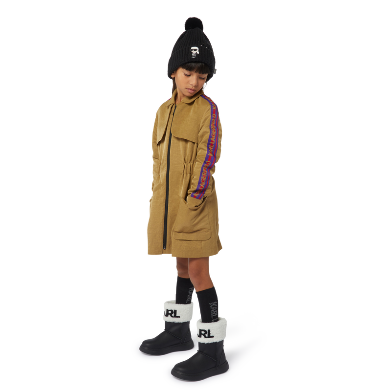 Cuffed Leather Ankle Boots KARL LAGERFELD KIDS 
                    GIRL