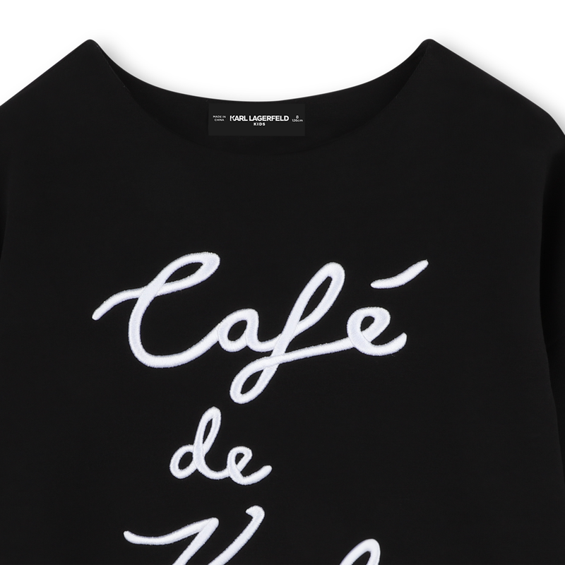 Embroidered sweatshirt KARL LAGERFELD KIDS 
                    GIRL