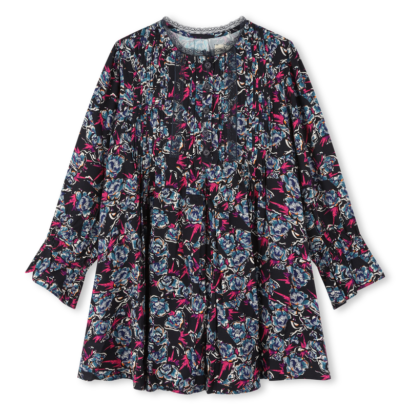 Printed dress with pleated bib ZADIG & VOLTAIRE 
                    GIRL