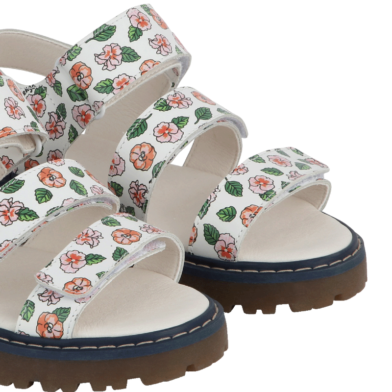 Leather velcro sandals KENZO KIDS 
                    GIRL