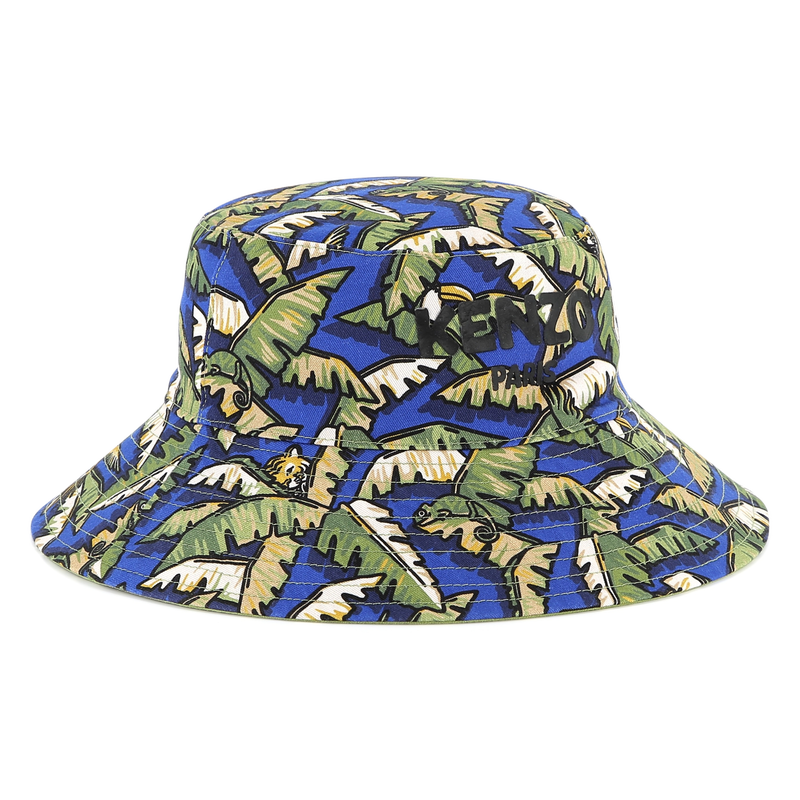 Reversible cotton bucket hat KENZO KIDS 
                    UNISEX