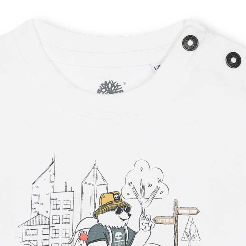 Round-Neck Press-Stud T-Shirt TIMBERLAND 
                    BOY