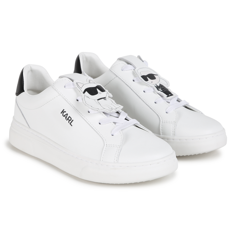Low-Top Leather Sneakers KARL LAGERFELD KIDS 
                    GIRL