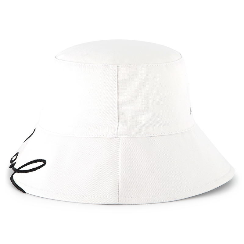 Embroidered cotton bucket hat KARL LAGERFELD KIDS 
                    GIRL