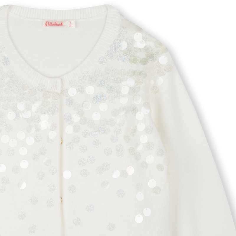 Cotton cardigan with sequins BILLIEBLUSH 
                    GIRL